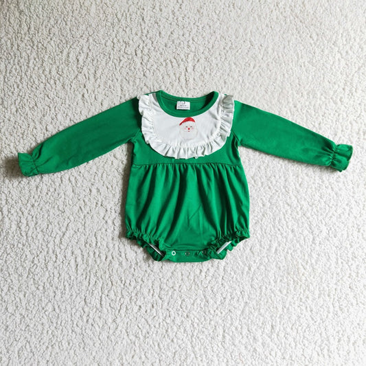 LR0173 Girls Santa Green Long Sleeve Trousers Suit D 1021