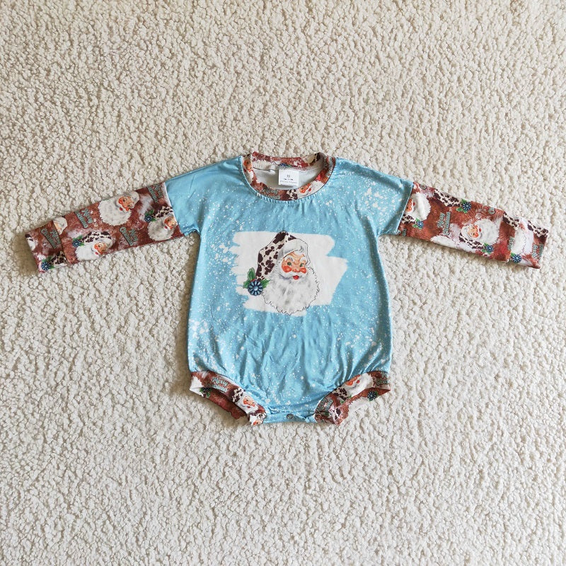 LR0175 Santa Blue Long Sleeve Bodysuit