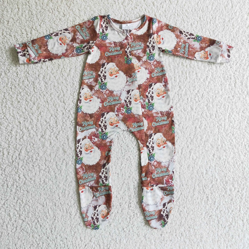 LR0176 Santa Brown Long Sleeve Bodysuit