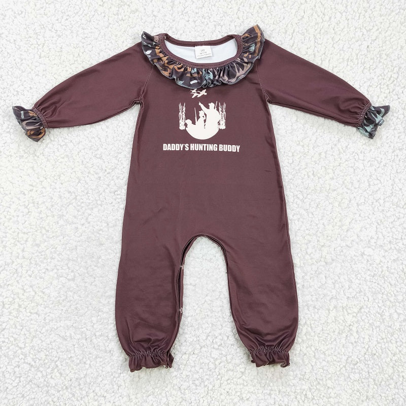 LR0198 Girls DADDYS Brown Long Sleeve Bodysuit