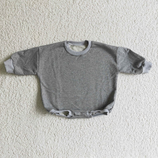 LR0240 Grey Sweatshirt Long Sleeve Bodysuit