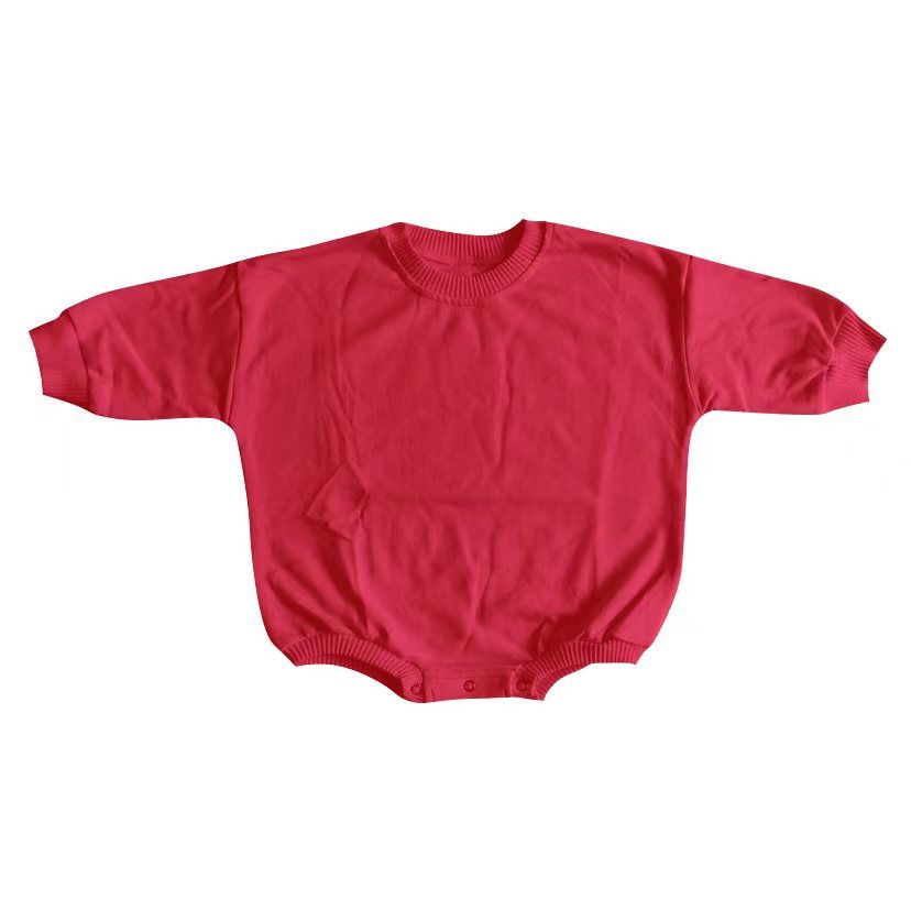 LR0242 Red Sweatshirt Long Sleeve Bodysuit