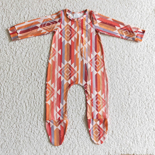 LR0168 BABY GIRLS FOOTED ROMPER