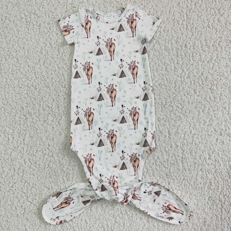 NB0011  Baby Horese Print  Nightgown
