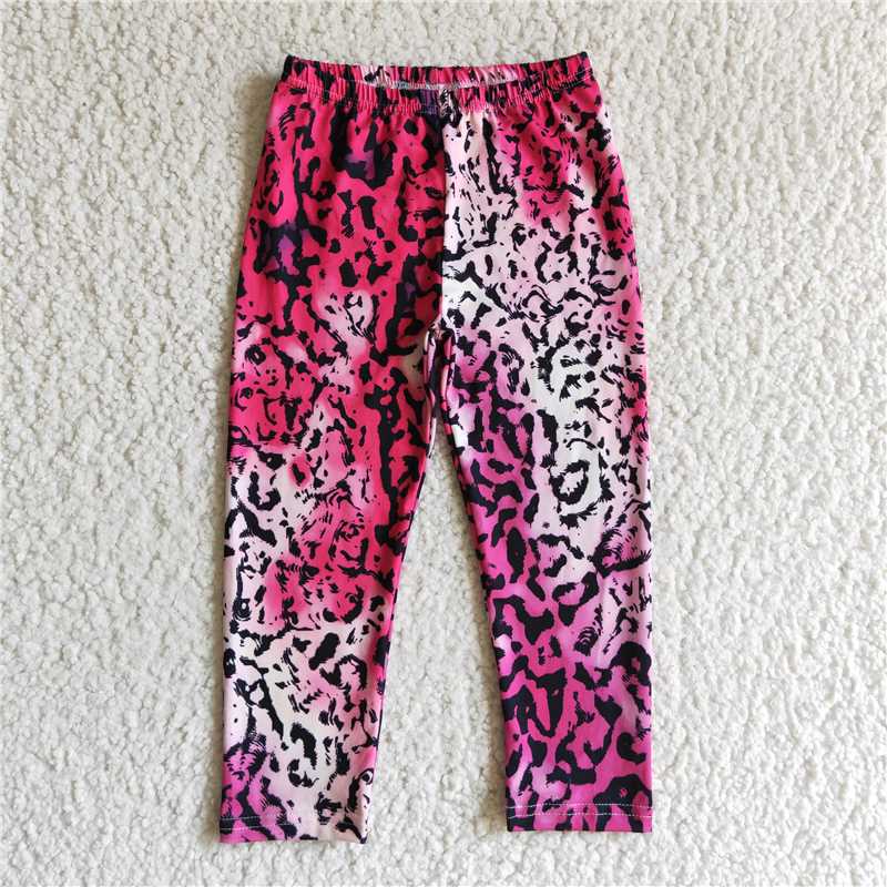 P0014 rose leopard print trousers