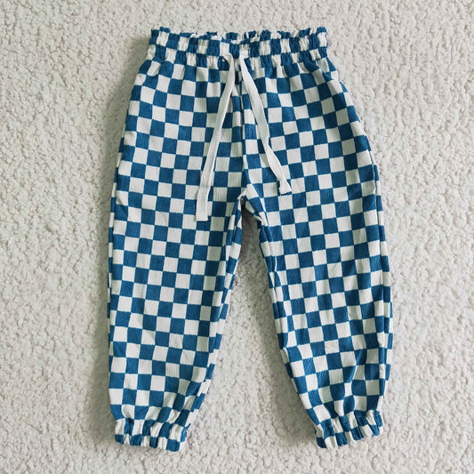 P0018 KIDS CHECKERBOARD PRINT PANTS