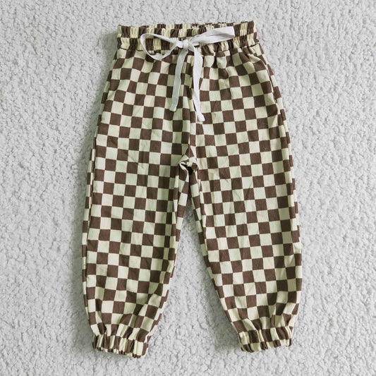 P0021 KIDS CHECKERBOARD PRINT PANTS