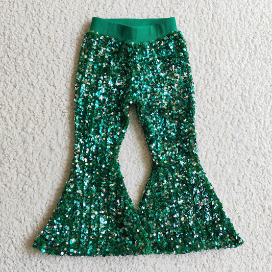 P0033 Green Sequin Trousers
