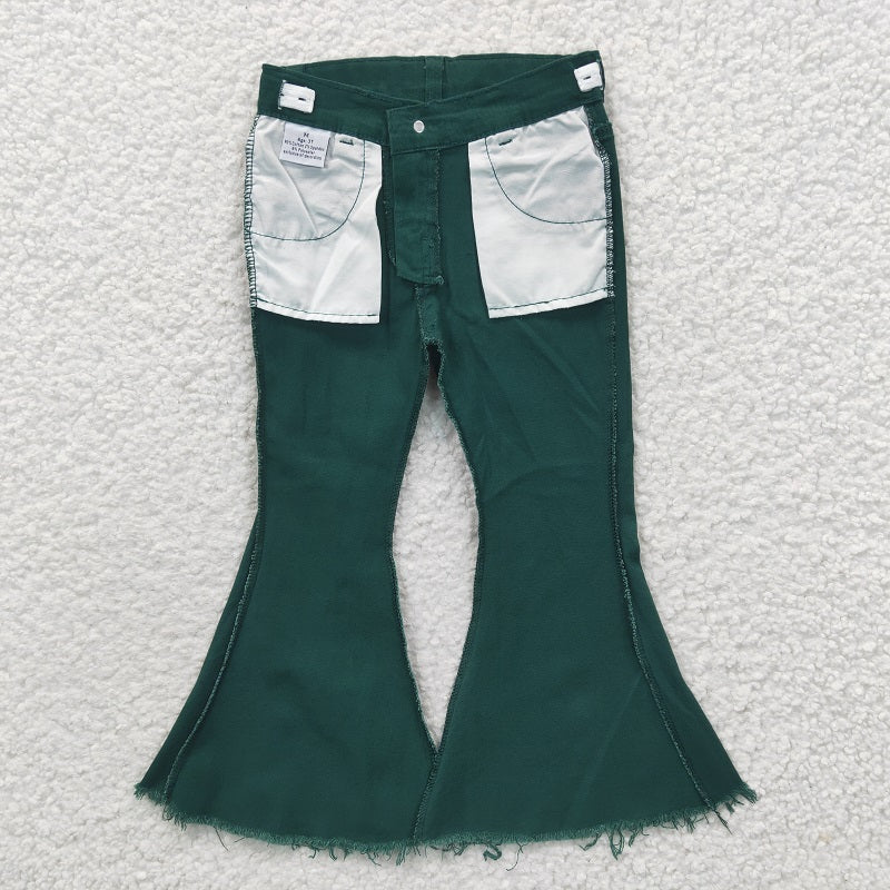 P0073 Green Denim Trousers