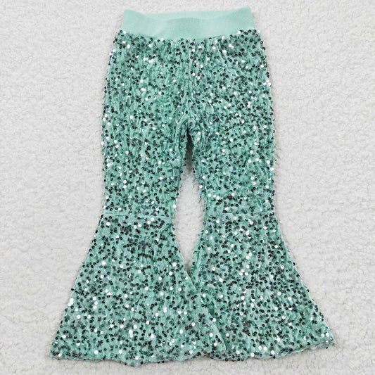 P0109 Cyan Sequined Trousers