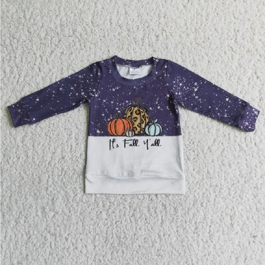 6 B4-32 Children's Pumpkin Long Sleeve Top