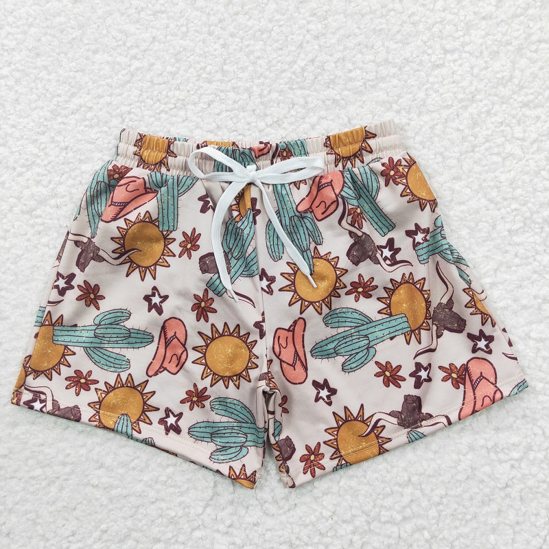 S0030 Baby Boys Hat Cactus Sun Swim Trunks