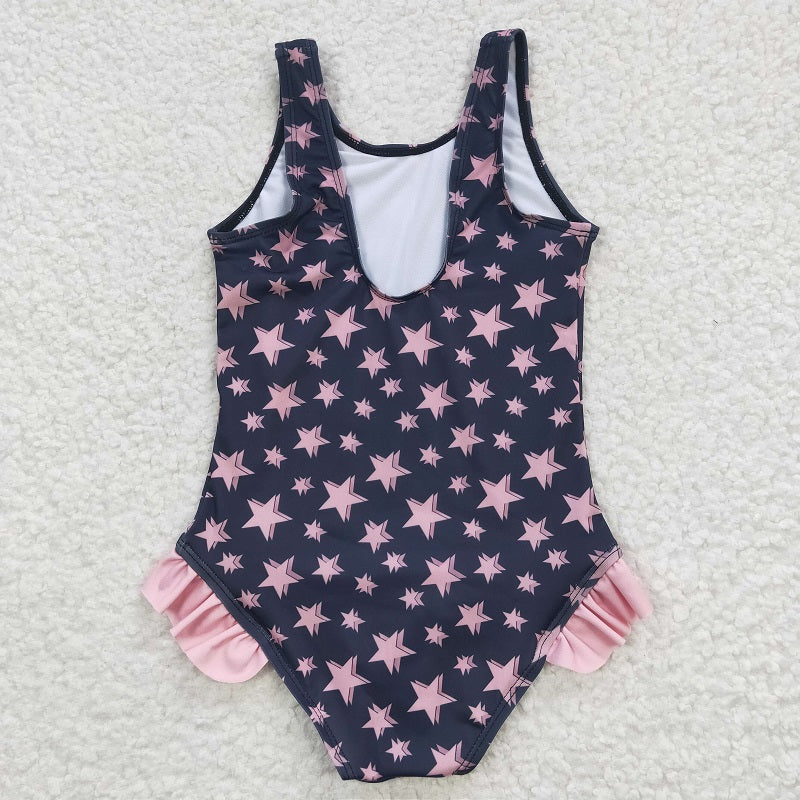 S0048 baby girl clothes july 4th patriotic summer swimsuit