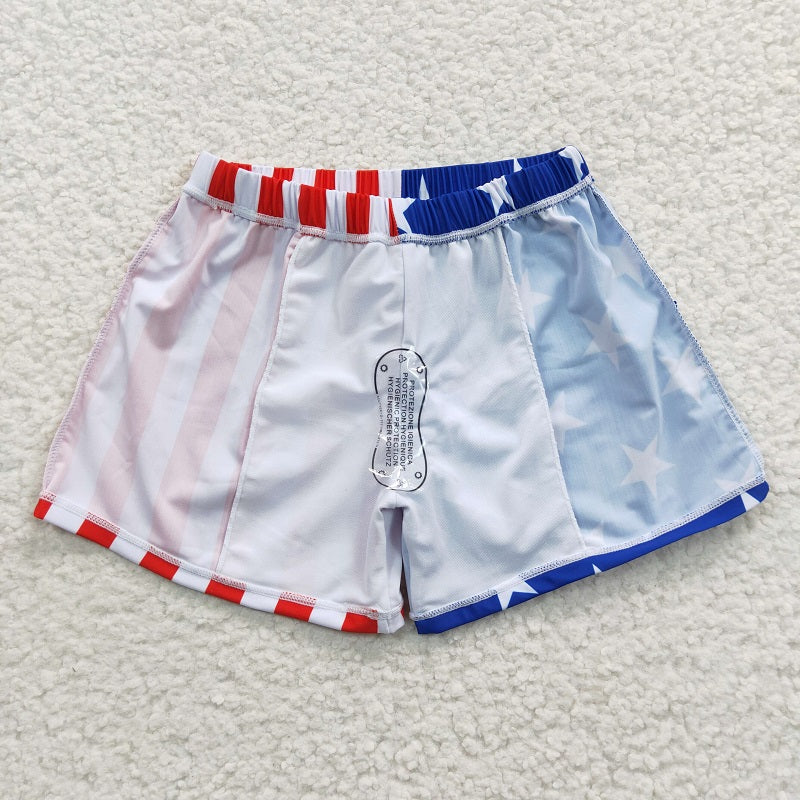 S0089 Baby Boys National Day Striped Stars Swim Trunks Short Pants