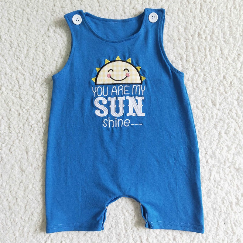 SR0034 Boys' Embroidered Sun Vest Button Bodysuit