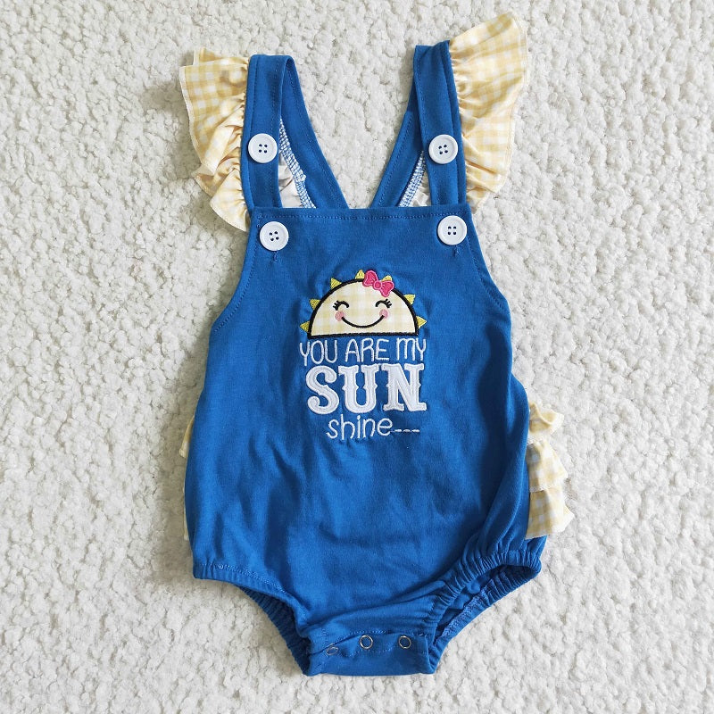 SR0035 Girls Embroidered Sun Fly Sleeve Tank Top