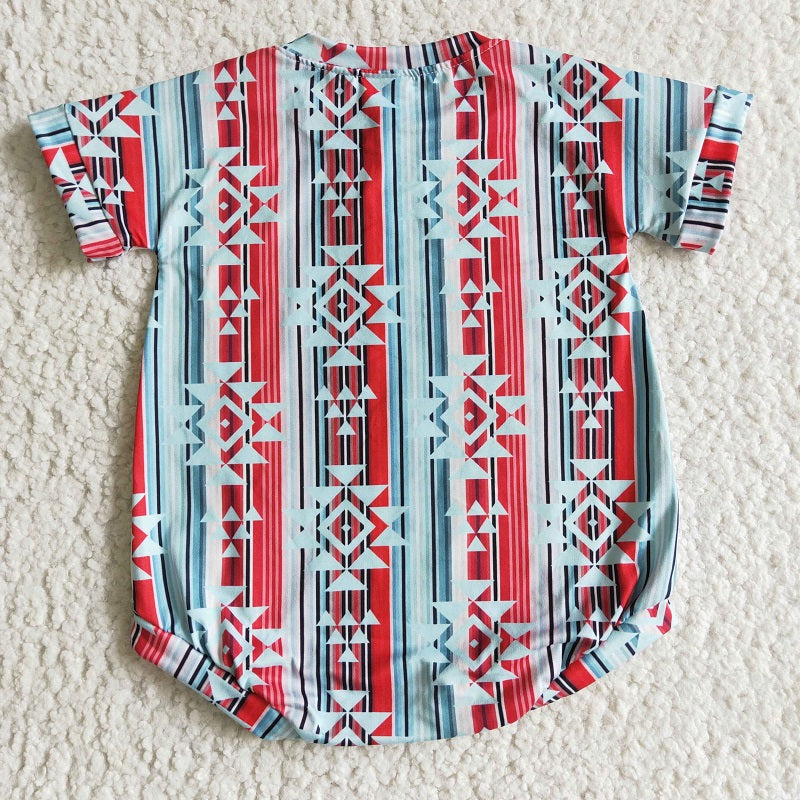 SR0096 Bull Head White Short Sleeve Bodysuit