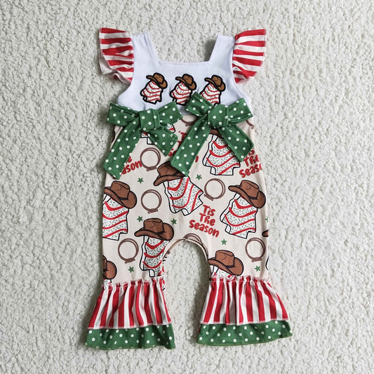 SR0100 Girls Tis The Season Flying Sleeve Bodysuit