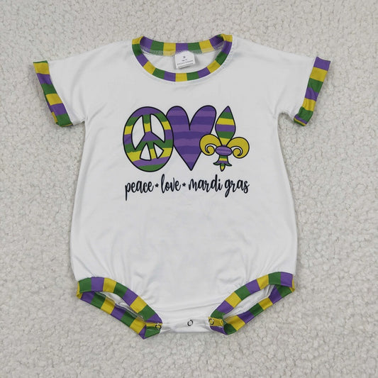 SR0123 mardi gras carnival short sleeve bodysuit