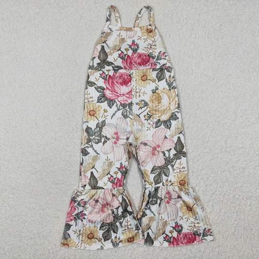 SR0248 Baby Girls Floral Sling Waffle Milk Silk Onesie Bodysuit