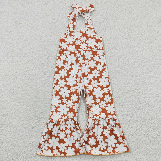 SR0315 White Floral Halter Jumpsuit D 6.10