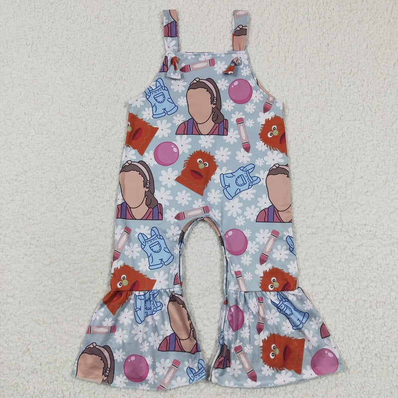 SR0348 ms R cartoon blue vest jumpsuit