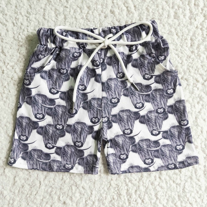 SS0001 Grey Yak Elastic Drawstring Shorts