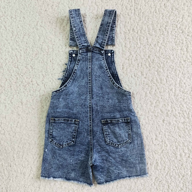 SS0023 Alpine Strap Denim Shorts suspender pants