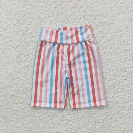 SS0030 colorful striped bike shorts