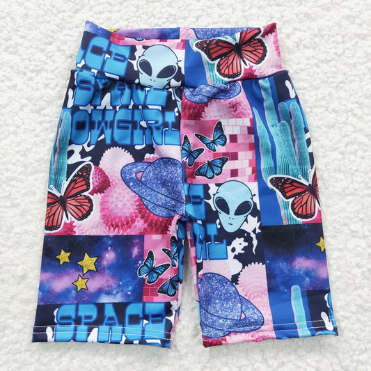 SS0032 Baby Girls Alien Butterfly Cycling Swim Pants