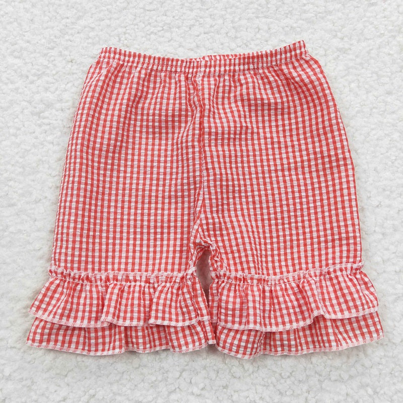 SS0064 Red Check Shorts