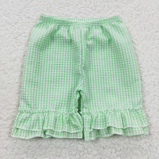 SS0066 Green Plaid Shorts