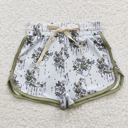 SS084 Flower Moon Milk Silk Shorts Pants