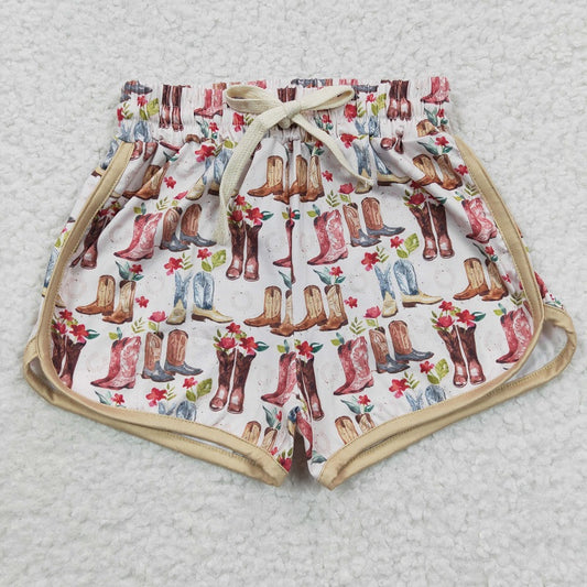 SS0085 Boots flower milk silk shorts Pants