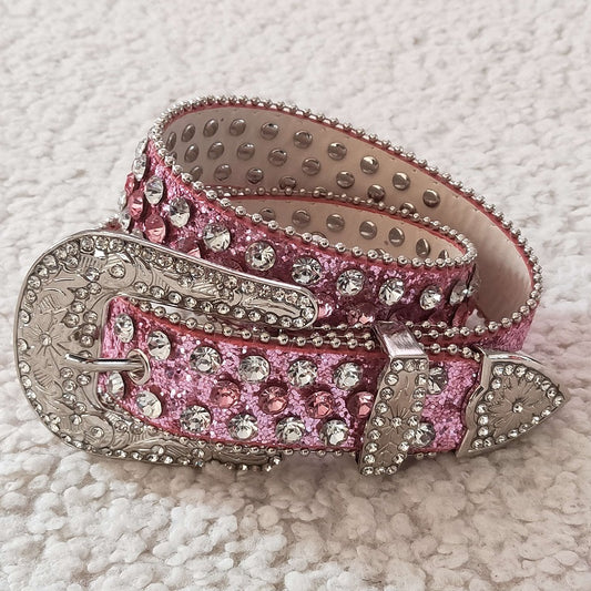 GB0004 Baby Girls Pink Diamond Belt